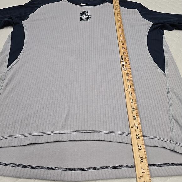 Nike Baseball Seattle Mariners Mens XXL Raglan Performance Long Sleeve Shirt - Picture 10 of 10